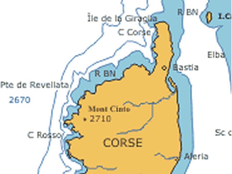 Carte Nord Corse