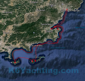 7 Days Yacht Charter Itinerary - From Saint-Raphael to Porquerolles
