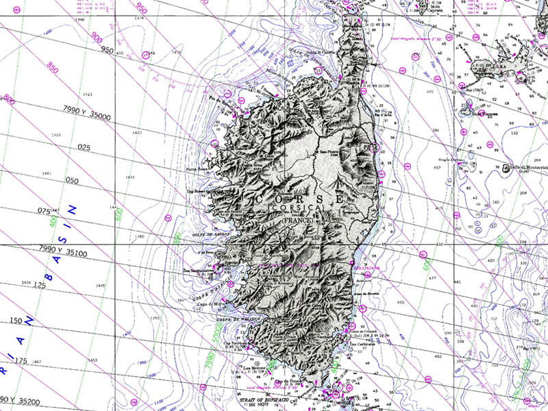 Corsica nautical chart