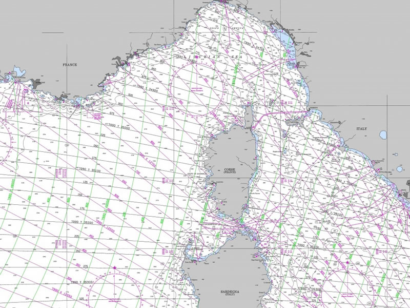 Mediterranean sea chart